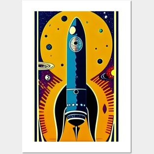 Rocket Ship Posters and Art